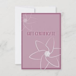 Girly gift certificate