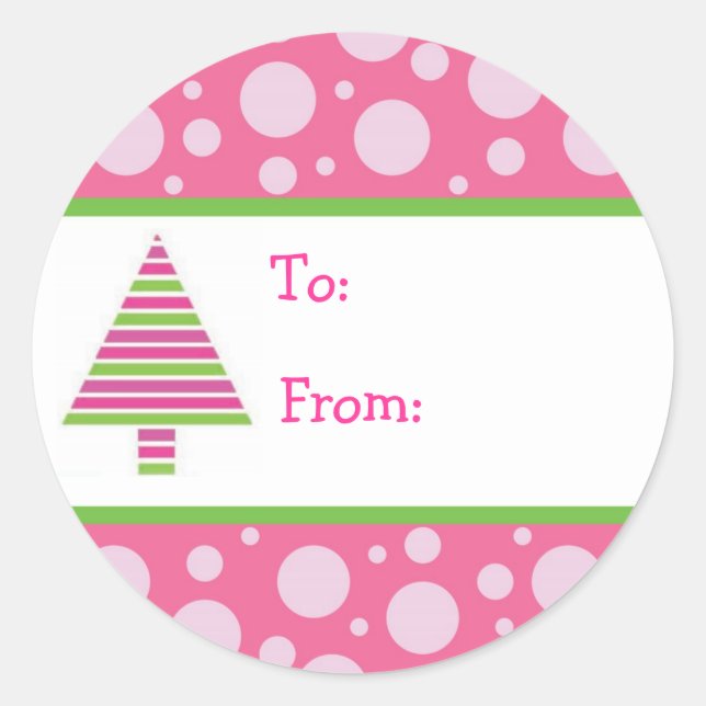 Girly Girl Christmas Gift Tag (Front)