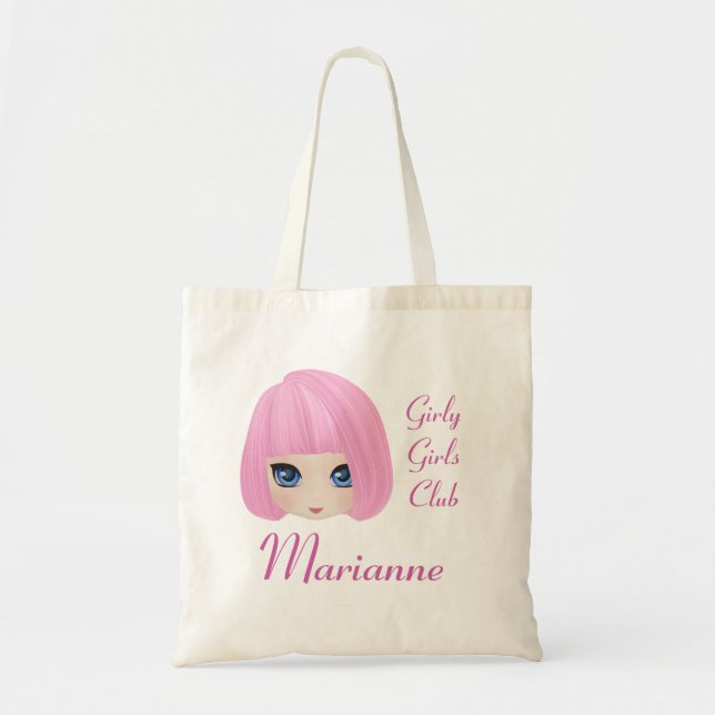 Girly Girl Marianne Custom Tote Bag (Front)