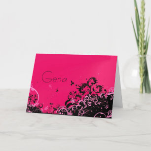 Girly girl note cards