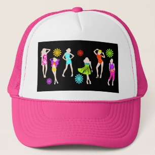 Girly girls fashion models trucker hat