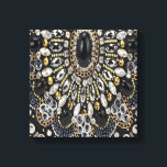 girly glam art deco black gold bohemian  canvas print<br><div class="desc">girly glam art deco black gold bohemian fashion home decoration,   The rhinestone design details are simulated in the artwork. No actual rhinestones will be used in the making of this product.</div>