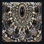girly glam art deco black gold bohemian  poster<br><div class="desc">girly glam art deco black gold bohemian fashion home decoration,   The rhinestone design details are simulated in the artwork. No actual rhinestones will be used in the making of this product.</div>
