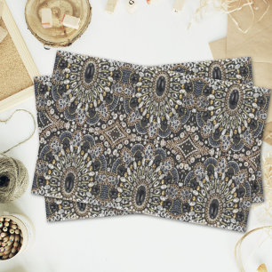 girly glam art deco black gold bohemian  tissue paper