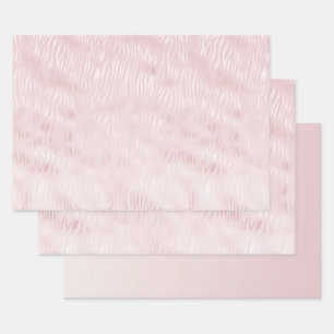 Girly Glam Blush Pink Zebra Print Wrapping Paper Sheet