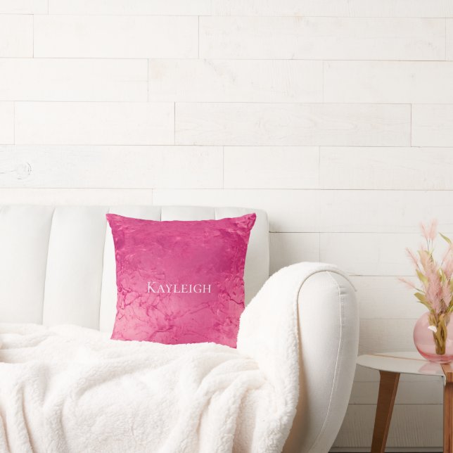 Girly Glam Chic Pink Birthday Cushion (Couch)