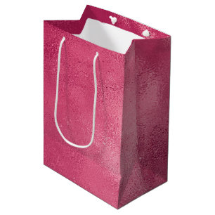 Girly Glam Chic Pink Bridal Shower Medium Gift Bag