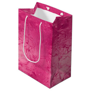 Girly Glam Chic Pink Paint Bridal Shower Medium Gift Bag