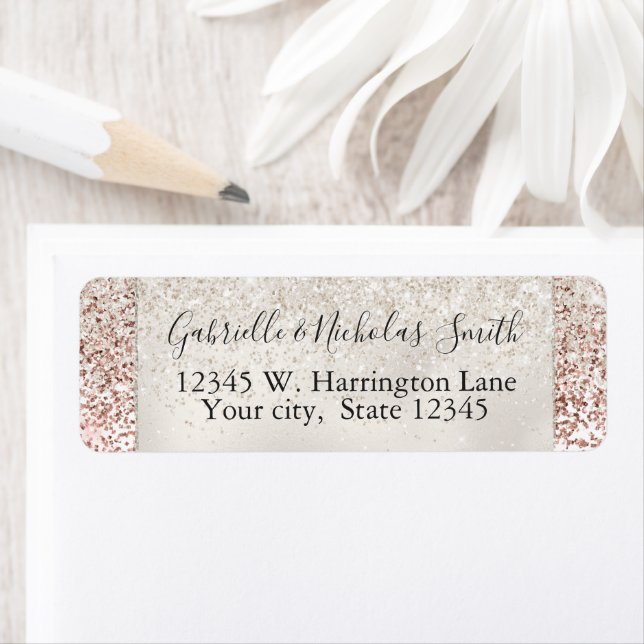 Girly Glam Elegant Pink White Glitter Glitz (Insitu)