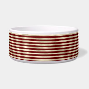 Girly Glam Gold Red Stripes