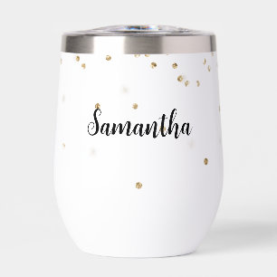 Girly Glam Gold Sparkle Confetti Personalised