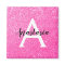 Girly Glam Hot Pink Glitter Sparkles Monogram Name