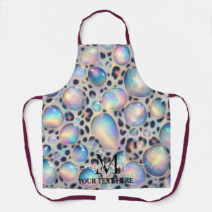 Girly Glam Opal Leopard Print All-Over Print Apron