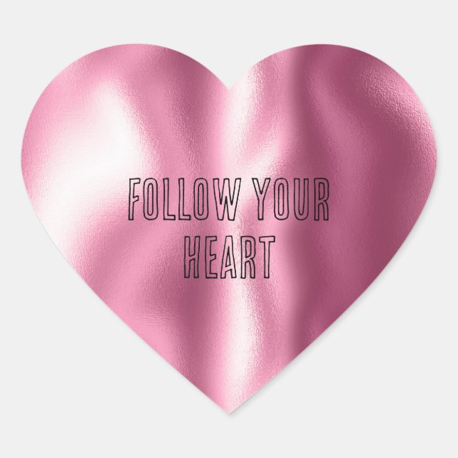 Girly Glam Pink Heart Sticker (Front)