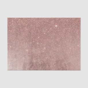Girly Glam Pink Rose Gold Foil and Glitter Mesh Tissue Paper