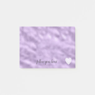 Girly Glam Purple Heart Personalised Inspirational Post-it Notes