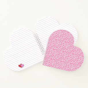 Girly Glam White Pink Leopard Print Notebook