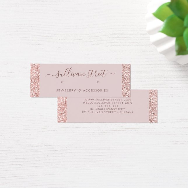 Girly Glitter Drip Earrings Jewellery Display Card (Desk)