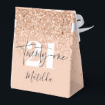 Girly glitter sparkle modern 21st birthday party  favour box<br><div class="desc">Girly glitter sparkle modern 21st birthday party favour box. Part of a collection.</div>