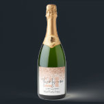 Girly glitter sparkle modern 21st birthday party   sparkling wine label<br><div class="desc">Girly glitter sparkle modern 21st birthday party bottle label. Part of a collection.</div>