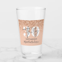 Girly glitter sparkle modern 30th birthday