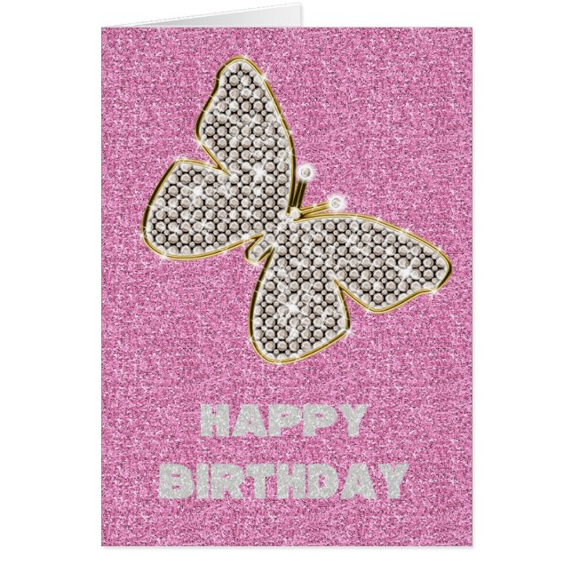 Girly Glitter with Butterfly (Front)