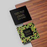 Girly Glittery Gold Green Leopard print Luxury
