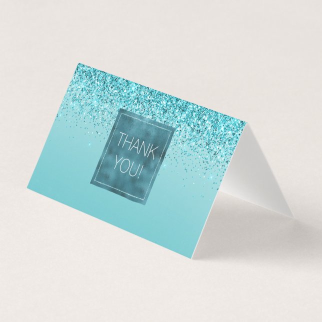 Girly Glitz Aqua Turquoise Glitter (Front)