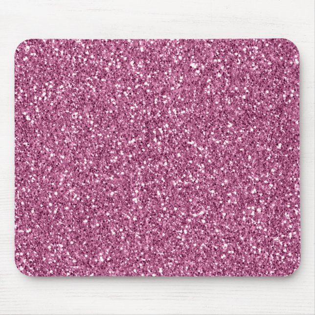 Girly Glitzy Pink Glitter Mouse Mat (Front)