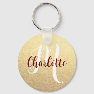 Girly Gold Glam Birthday party favour niece gift Key Ring