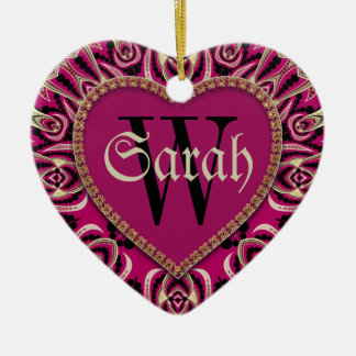 Girly Gothic Pink Custom Door Name Ornament