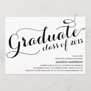 GIRLY GRAD   2013 GRADUATION PARTY  INVITATION