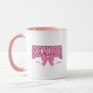 Girly Graduation Coquette Senior 2026 Pink Bow Mug
