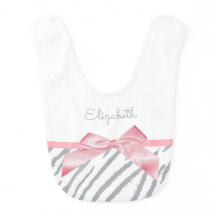 Girly Grey Tiger Stripes Animal Print With Name