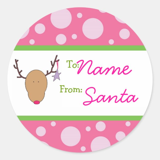 Girly Gril Santa Sticker (Front)