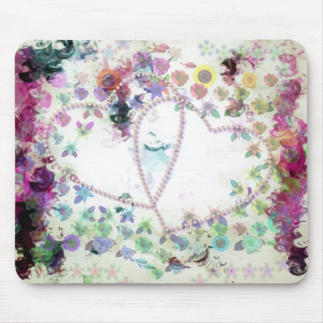 Girly Grunge Mouse Mat (Front)