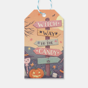 Girly Halloween - Witch Way to the Candy Gift Tags