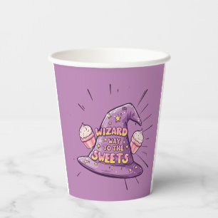 Girly Halloween - Wizard Way to the Sweets Paper Cups