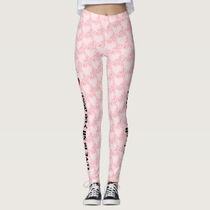 Girly heart shape polka dots yoga leggings