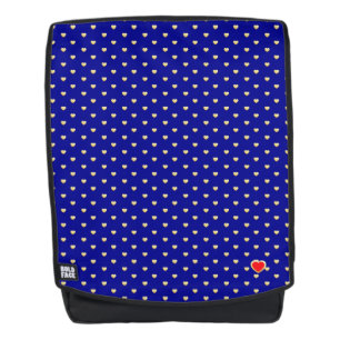 Girly Hearts Gold Faux Foil Royal Blue Pattern Backpack