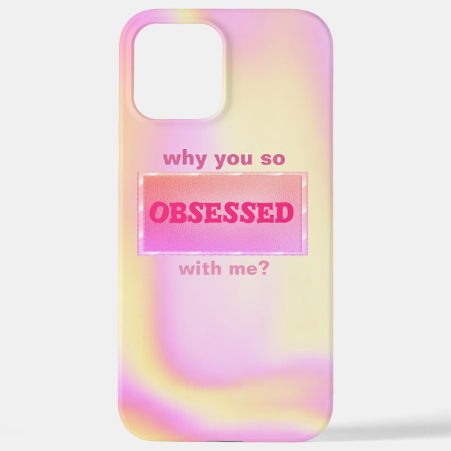 Girly holographic case whit your text (Back)