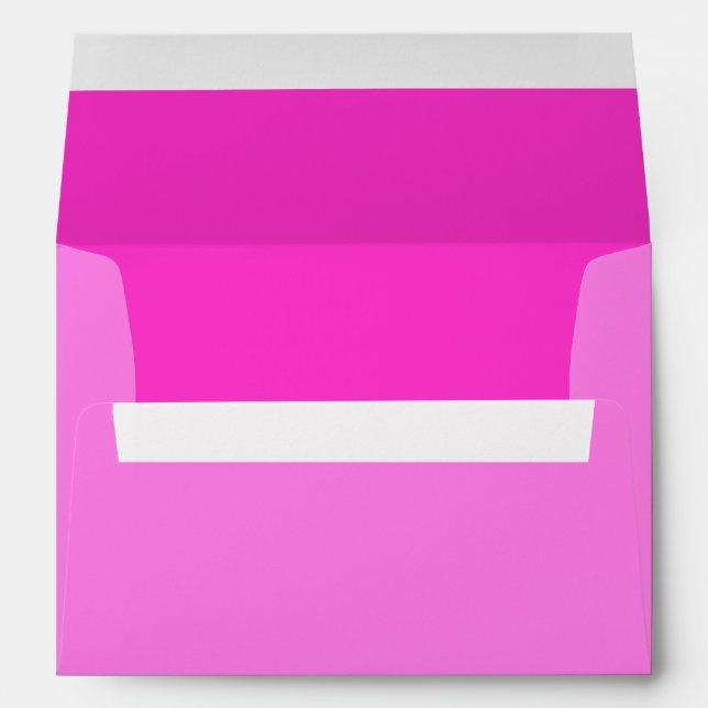 Girly Hot Pink Colour Background Customise It! Envelope (Back (Bottom))
