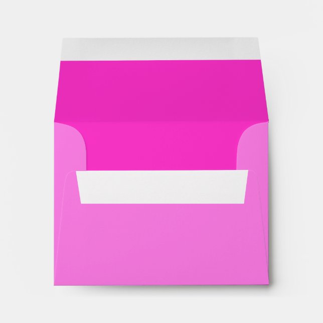 Girly Hot Pink Colour Background Customise It! Envelope (Back (Bottom))