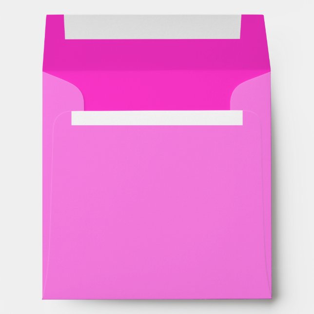 Girly Hot Pink Colour Background Customise It! Envelope (Back (Bottom))