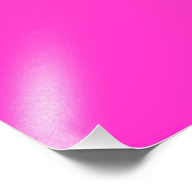 Girly Hot Pink Colour Background Customise It! Photo Print (Corner)