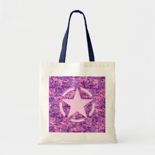 Girly Hot Pink Digital Camouflage Decor Tote Bag