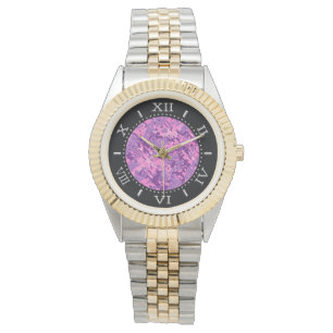 Girly Hot Pink Digital Camouflage Dial Watch