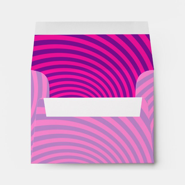 Girly Hot Pink Swirl Decor Envelopes (Back (Bottom))