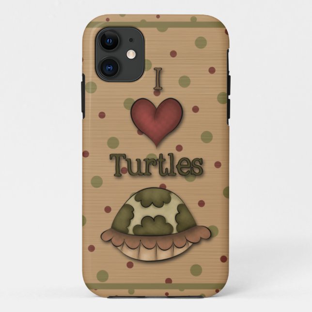 Girly I Love Turtles iPhone5 Case-Mate iPhone Case (Back)