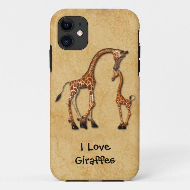 Girly iPhone5 Mother Baby Giraffes Case-Mate iPhone Case (Back)